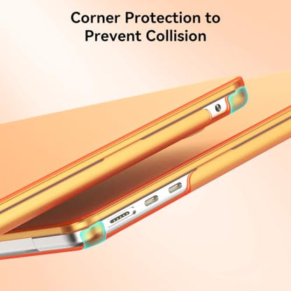 BlueSwan Matte Case for MacBook Air 15 inch M5 M4 M3 M2 Chip 2026-2023 | 100% Color Match, Anti Fingerprint & Scratch, Grippy Finish, Protective Hard Shell, Ultra Thin, Easy Snap-On - color: Matte Cosmic Orange