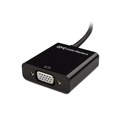 Cable Matters Micro HDMI to VGA Adapter, Micro HDMI Converter, Black | 1080p VGA, Micro HDMI Source, VGA Display Support, Compact Adapter