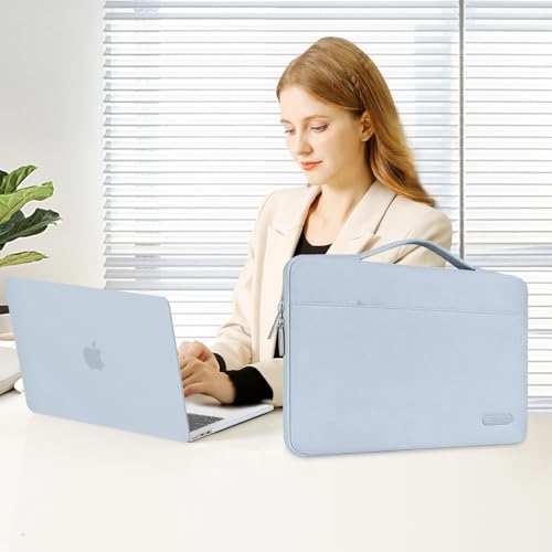 MOSISO Compatible with MacBook Air 13 inch Case M5 2026 M4 2025 M3 M2 2024-2022 A3449 A3240 A3113 A2681,Hard Shell&Sleeve Bag&Keyboard Skin&Webcam Cover&ScreenFilm for MacBook Air 13.6, Baby Blue - color: Baby Blue