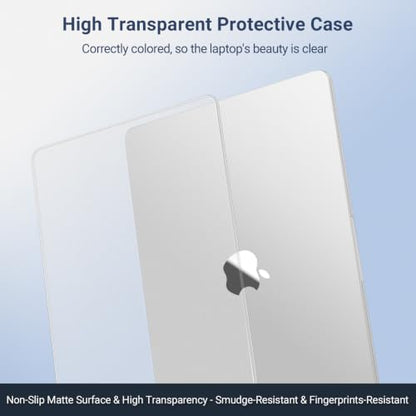 MOSISO Compatible with MacBook Pro 14 inch Case M5 M4 M3 M2 M1 2026-2021 | Ultra-Thin Seamlessly Closes Crack-Resistant Protective Hard Matte Shell&Keyboard Cover, Matte Clear - color: Matte Clear