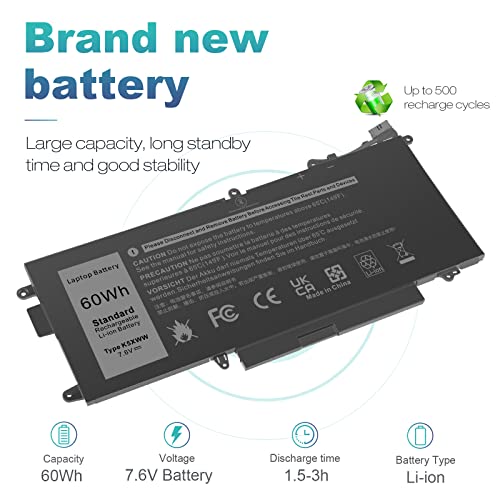 Fancy Buying K5XWW Laptop Battery for Dell Latitude 7389 7390 2-in-1 Latitude 12 5000 5289 2-in-1, fits E5289 L3180 Series P29S001 P29S002 451-BBZC 725KY 71TG4 N18GG 6CYH6 CFX97 - size: 9.72*4.53*0.16inch K5XWW