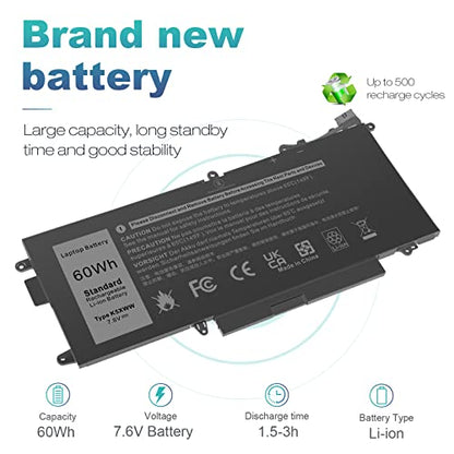 Fancy Buying K5XWW Laptop Battery for Dell Latitude 7389 7390 2-in-1 Latitude 12 5000 5289 2-in-1, fits E5289 L3180 Series P29S001 P29S002 451-BBZC 725KY 71TG4 N18GG 6CYH6 CFX97 - size: 9.72*4.53*0.16inch K5XWW