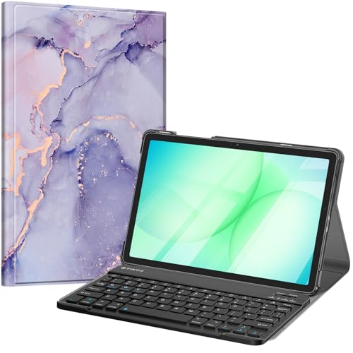 FINTIE Keyboard Case for Samsung Galaxy Tab A11 Plus/A9 Plus 11'', Lilac | 3 Viewing Angles, Detachable Bluetooth Keyboard, Rechargeable Battery, Dual Protection, Work Study Travel Use - color: lilac