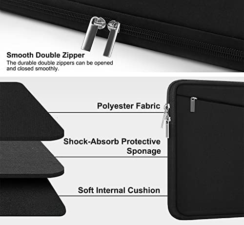 15 Inch Laptop Sleeve, Durable Computer Carrying Bag Protective Case Cover Briefcase Handbag with Front Pocket, Slim Laptop Case Cover for 15.4 Inch HP, Dell, Lenovo, Asus, Notebook, Black - color: Black, size: 15 Inch