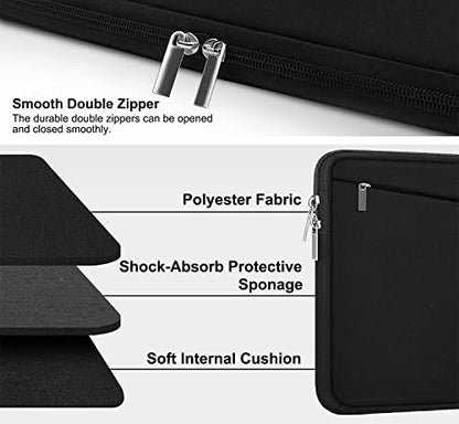 Laptop Sleeve Case 13.3 Inch, Durable 14 Inch Computer Protective Cover Bag | Laptop Case, Computer Sleeve Handbag with Front Pocket, Laptop Cover for 15-16 Inch HP, Dell, Lenovo, Asus, Notebook, Black - color: Black, size: 13.3 Inch