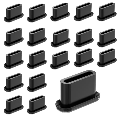 20 Pcs Type-c Curved Dust Cap, Port Protector, Black Silica Gel | Anti-dust Port Plug Cover Cap, Black Silica Gel Protector for Computers Monitor Tv Router, Dust Prevention for Ports - color: Black, size: TYPE-C Curved