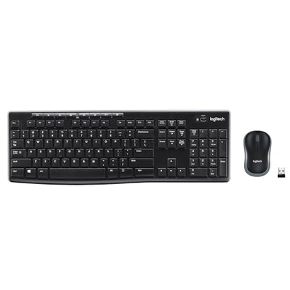 Logitech MK270 Full Size Wireless Keyboard and Mouse Combo - Black - color: Black, size: 1 Pack, style: Combo