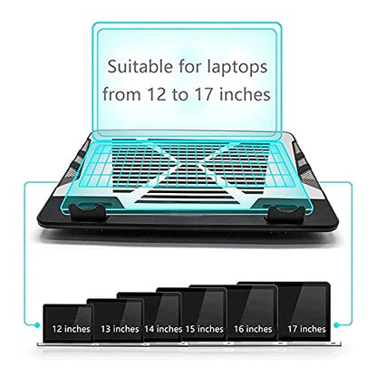 Notebook Cooling Pad, Portable Ultra-Slim Quiet Laptop Notebook Cooler Cooling Pad Stand with 2 USB Single Powered Very Silent