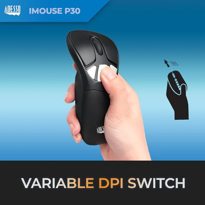Adesso iMouse P30 Air Mouse GO Plus USB Wireless | Cursor Controler for TV, Projector, Security Camera, CCTV, Desktop, Laptop, Presentation Clicker with Charging Stand