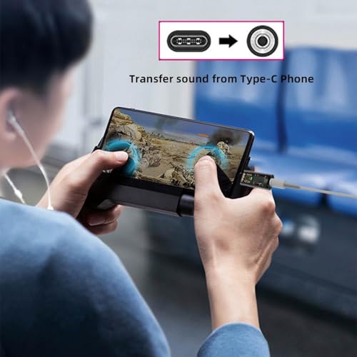 CY 2pcs/lot Audio Adapter Type C USB-C to 3.5mm Audio AUX & MIC Sound Card 16bit 48kHz Adapter Compatible with Laptop Tablet Phone - style: USB-C to DAC 3.5mm 48kHz 2pcs