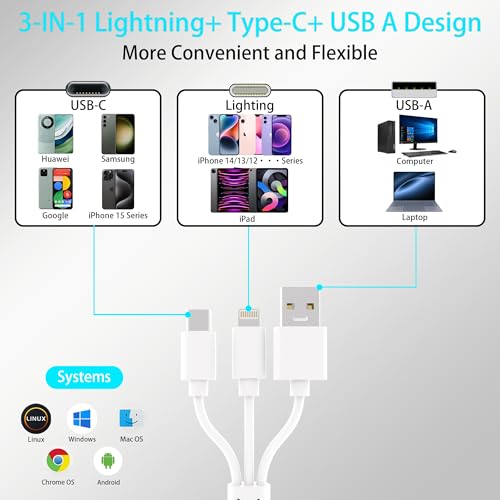 iPhone SD Card Reader, 5 in 1 SD/MS/TF/CF/XD Card Reader with Lightning+USB A+USB C, Memory Stick Pro Card Reader, Support OTG, Fast Data Transfer, Digital Camera Adapter for i-Phone/Android/PC - color: Slivery