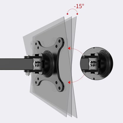 Monitor Stand Single Monitor Wall Mount for Most 10-27" Monitors Within 33.0 lbs, Full Motion Adjustable Wall Mount Articulating Arms Swivel Tilt Extension Rotation Monitor Stand Desk arm