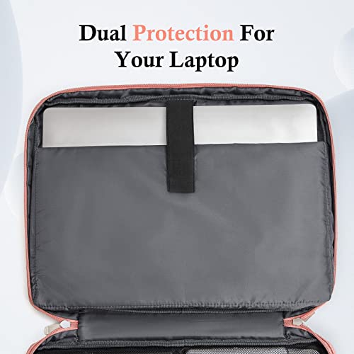 bagasin 15 15.6 16 Inch Laptop Sleeve Case | TSA-friendly laptop bag with 4-layer protection & water-resistant. Fits MacBook, HP, Dell, Lenovo, Asus 15-16 inch notebooks - color: Pink, size: 15-16