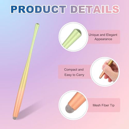 PATIKIL 2Pcs Slim Waist Stylus Pens for Touch Screen, High Sensitivity Universal Pen Capacitive Digital Pens Touchscreen Stylus for Phone Tablets Laptop Touch Screen Devices, Green - color: Green