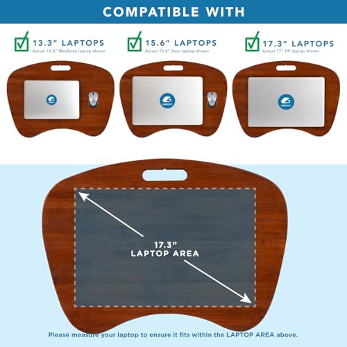 ROSSIE Home XL Bamboo Lap Desk – Chestnut, Fits 17.3” Laptops - color: Chestnut