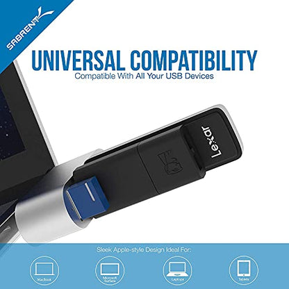 SABRENT Premium 3 Port Aluminum Mini USB 3.0 Hub [90°/180° Degree Rotatable] (HB-R3MC) - color: Silver