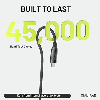 USB C Cable 3FT, 240W 20Gbps USB 3.2 Gen 2x2 Fast Charging Cable | 20Gbps Data Transfer, 4K Display Support, Heavy-Duty Braided Build, Enhanced Durability, CarPlay & Android Auto Compatible - color: C to C 20Gbps Black