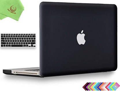 UESWILL 2in1 Smooth Soft-Touch Matte Hard Shell Case with Silicone Keyboard Cover Compatible with MacBook Pro 15 inch with CD-ROM (Non-Retina) (Model A1286) + Microfibre Cleaning Cloth, Black - color: Black, size: MacBook Pro 15" (CD-ROM)