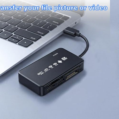 SD Card Reader USB 2.0 for CF/SD/TF(MicroSD)/XD/M2/MS, 6 in 1 Multi Memory Card Reader Adapter for PC, Laptop, MacBook, iMac, Surface Pro and More