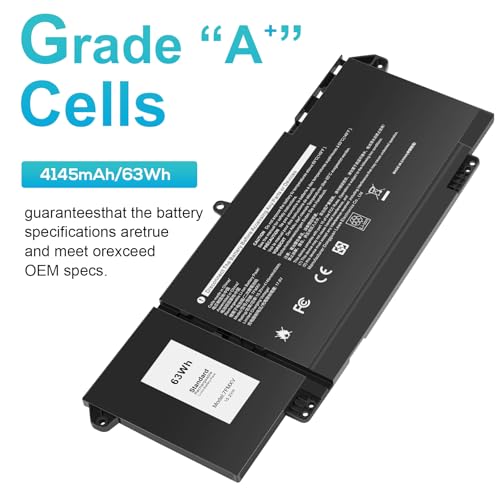7FMXV Laptop Battery for Dell Latitude 5320 7320 7420 7520 Latitude 5320 2-in-1/7320 2-in-1/7420 2-in-1 P133G P134G P135G P136G P138G P139G P110F 9JM71 4M1JN 1PP63 727CG HDGJ8 MHR4G TN2GY 0TN2GY - size: 10*4.09*0.24inch 7FMXV
