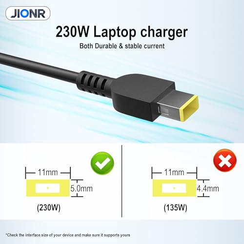 230W 20V Laptop Charger Compatible with Lenovo Legion Gaming Laptops | Legion 5 7 Y740 Y7000P Legion 5i Gen9 ThinkBook 16p Gen4 ThinkPad P16 P73 P/N: ADL230NLC3A ADL230SCC3A ADL230NDC3A SA10R16890 - color: Black