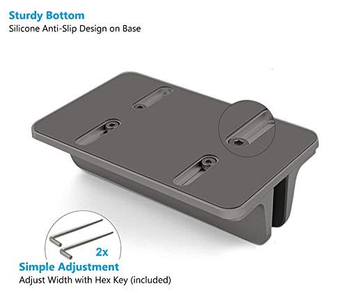Vertical Laptop Stand for Desk [Adjustable] Sturdy Aluminum Dock Fits All Laptops (up to 20.3 inches) Space Saving, Modern Compact Holder, Compatible with MacBook Pro/Air, Surface, HP, Dell (Gray) - color: Gray