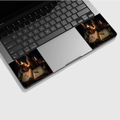 Universal Laptop Skin Sticker with 2 Wrist Pad Skins, Waterproof Scratch Resistant Vinyl Laptop Cover Decal, Cut to Fit for 11–15.6 Inch MacBook HP Dell Lenovo, Magic Book - color: Magic Book