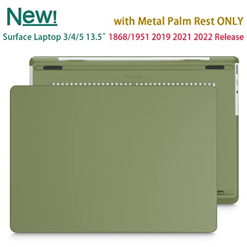 Case for Surface Laptop 5/4/3 13.5", Dark Olive Green | Hard Shell Case with Keyboard Cover & Screen Protector. Fits Surface Laptop 5/4/3 13.5" Metal Palm Rest Models 1951/1868. - color: Dark Olive Green