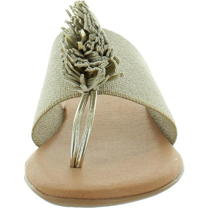 André Assous womens NovaleeFlip-Flop - color: Beige/Platino, size: 11
