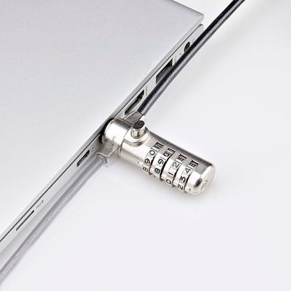 StarTech Slim Lock, 5ft (1.5m) Locking Cable, TAA | Noble Wedge Slot Compatible, Desk Anti-Theft Security For Laptop/Notebook, SNBLC4D-LAPTOP-LOCK - size: K-Slot/T-Bar, style: Resettable Combination