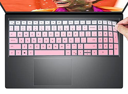 Keyboard Cover for Dell Inspiron 15 3510 3511 3515 3520 3530 3535 15.6/Inspiron 16 5640 5645 16",2025 Dell 15 Laptop DC15250 DC15255 15.6/15.6 Dell Latitude 3520 Skin -Ombre Pink - color: Ombre Pink