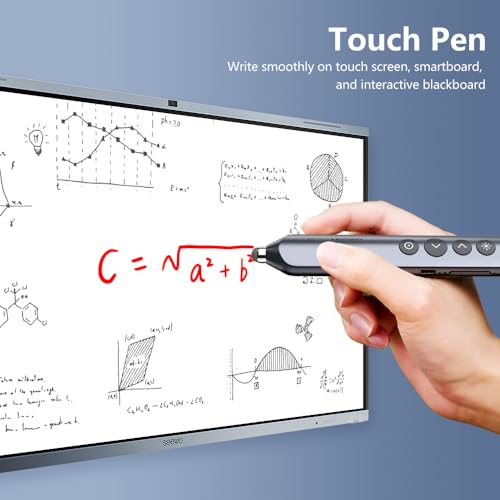 Bluetooth PowerPoint Presentation Clicker with Stylus Pen for Touch Screen | ①Red laser Pointer②Metal Housing③Magnifier/Highlight/Mouse Left Click④TV Screen & Projector Clicker⑤Built-in Storage Receiver - color: Red - BLE&USB-A + Touch Pen