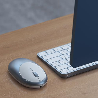 Satechi M1 Wireless Bluetooth Mouse, USB-C Rechargeable, Compact & Portable, for MacBook Air/Pro/Neo, iPad Air/Pro, iPad mini, Mac mini, iMac & Windows - Blue - color: Blue