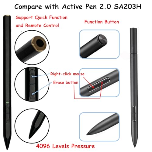 Active Pen 2.0 (C582S) withBluetooth Compatible with ASUS Pen 2.0 SA203H Compatible with Asus ROG Flow Z13 Pen ROG X13 Pen ROG Flow X16,ZenBook Pen,Zephyrus Duo Pen,4069 Pressure,MPP 2.0 Protocols