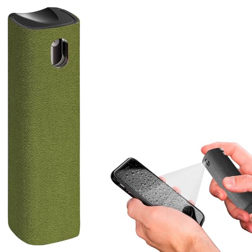 IO CLEAN Mini Screen Cleaner Spray – Finger Proof Screen Cleaner for Smartphones, iPads, MacBooks, Laptops, Car Screens, Touchscreens – 3in1 Mist Cleaner, Microfiber Cloth and Protective Cover (Khaki) - color: Khaki