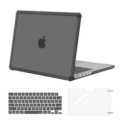MOSISO Compatible with MacBook Pro 14 inch Case M5 M4 M3 M2 M1 2026-2021 | 3 in 1 Kit Anti-Crack Hard Shell with TPU Bumper, A3427 A3426 A3434 A3112 A3185 A3401 A2918 A2992 A2779 A2442, Gray - color: Gray
