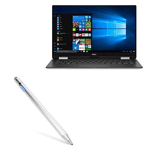 BoxWave Stylus Pen Compatible with Dell XPS 13 2-in-1 (9365) - AccuPoint Active Stylus, Electronic Stylus with Ultra Fine Tip - Metallic Silver