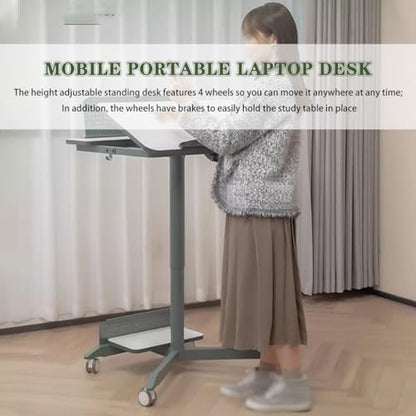 Movable Home Sofa Side Table, Computer Desk with Motherboard, Tilt Reading Desk with Bezel, Height Adjustable Stand Table