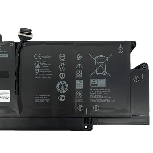 Y7HR3 Laptop Battery 68Wh 5667mAh 6-Cell 11.4V Compatible with Dell Latitude 7310 7410 / Latitude 7410 Chromebook Enterprise Series 35J09 JHT2H 4V5X2 HRGYV WY9MP XMV7T 009YYF