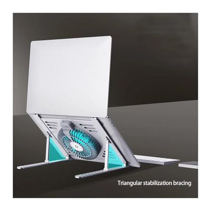 Laptop Stand - Aluminum Alloy Bracket with Cooling Fan Stand for Laptop 5 12.4 13.5 13.8 15 Inch(Astral Black) - color: Astral Black