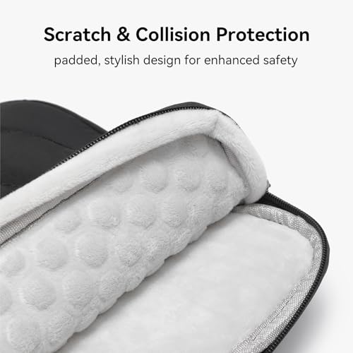 Omnpak Laptop Sleeve for 13 inch MacBook Air/Pro M5-M1 & Neo A18 Pro | with Pocket and Handle,Protective Quilted Puffy Case,Water Resistant Carrying Bag for 13-14" MacBook Air/Pro/Neo - color: Black