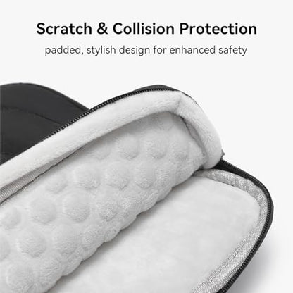 Omnpak Laptop Sleeve for 13 inch MacBook Air/Pro M5-M1 & Neo A18 Pro | with Pocket and Handle,Protective Quilted Puffy Case,Water Resistant Carrying Bag for 13-14" MacBook Air/Pro/Neo - color: Black