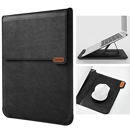 Nillkin Laptop Sleeve 13 inch (3-in-1), MacBook Sleeve with Adjustable Stand & Mouse Pad, 2 Stand Modes, 13 inch Laptop Case, MacBook Accessories, Slim for Samsung/Chromebook/HP 12-14'', Black Texture - color: Black Texture