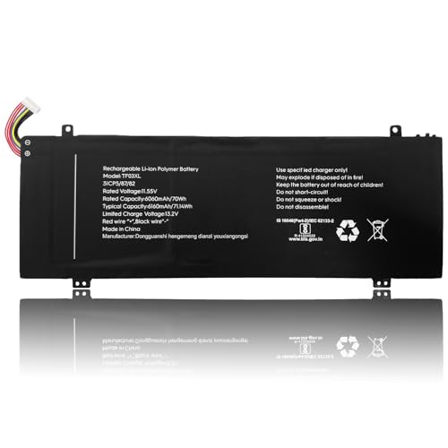 71.14Wh Laptop Battery Compatible with Tecno 156 GF156 Megabook T1 S1 15.6 T15AA 3ICP5/87/82 6160mAh 11.55V Replacement Internal Battery with 9-Pin