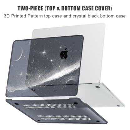 for MacBook Air 15 inch Case 2026-2023 Release M5 A3448 M4 A3241 M3 A3114 M2 A2941 Liquid Retina Display, Hard Shell Case with Keyboard Cover+Screen Film+Trackpad Film, Starry Sky - color: Starry Sky