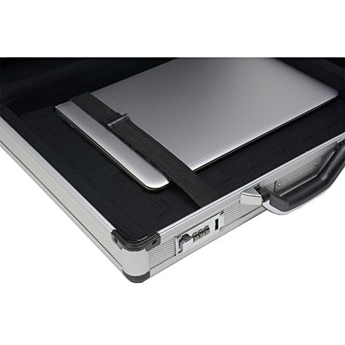 Alpine Swiss Executive Aluminum Briefcase Padded Laptop Briefcase For Men Hard Shell Attache Case Combo Lock Business Case