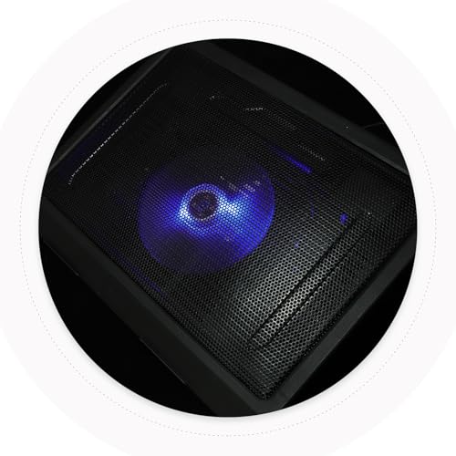 PRETYZOOM Silent Laptop Cooling Pad with Anti-Slip Holder USB Powered Cooling Fan Cooler Stand for Gaming and Office Use Compatible with Notebooks