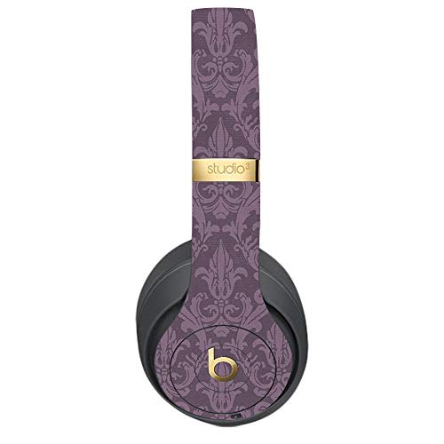 MightySkins Skin Compatible with Beats Studio 3 Wireless - Plum Damask | Protective, Durable, and Unique Vinyl Decal wrap Cover | Easy to Apply, Remove, and Change Styles | Made in The USA