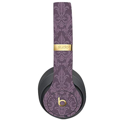 MightySkins Skin Compatible with Beats Studio 3 Wireless - Plum Damask | Protective, Durable, and Unique Vinyl Decal wrap Cover | Easy to Apply, Remove, and Change Styles | Made in The USA