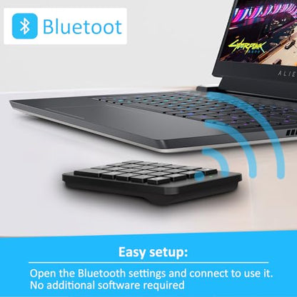 Bluetooth Number Pad with Battery, 23 Keys Wireless Numeric Keypad Upgraded Version of 10 key Keyboard Financial Accounting Numpad Compatible for Laptop, PC, Macbook, Notebook, Desktop,Surface Pro - style: BluetoothWireless